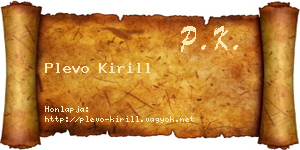 Plevo Kirill névjegykártya